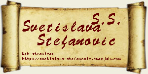 Svetislava Stefanović vizit kartica